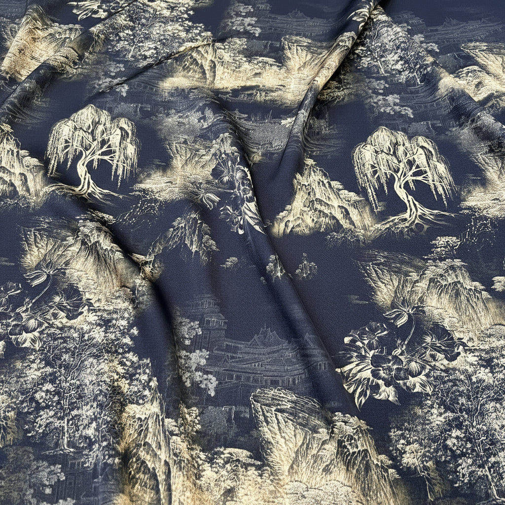 Piumino Reglan Reverso in Velluto e nero Oriente