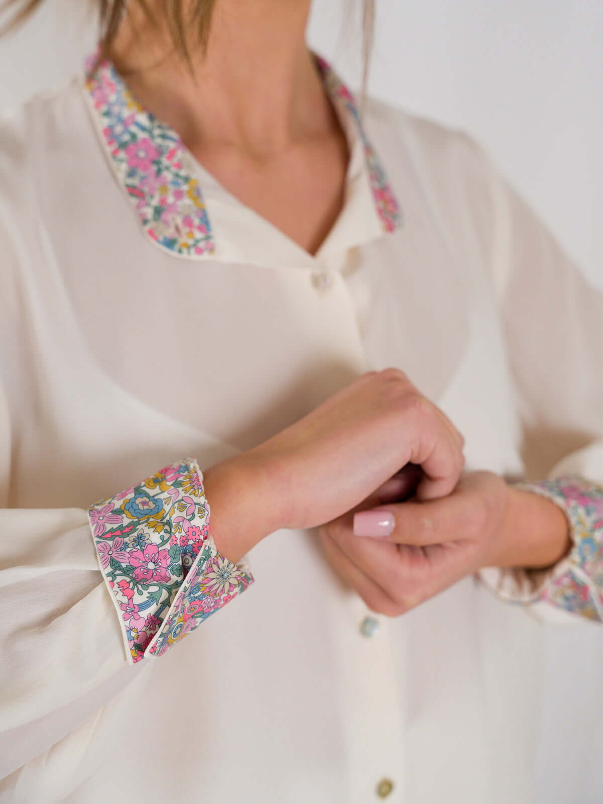 Sofia Dress in Blue Crepe de Chine