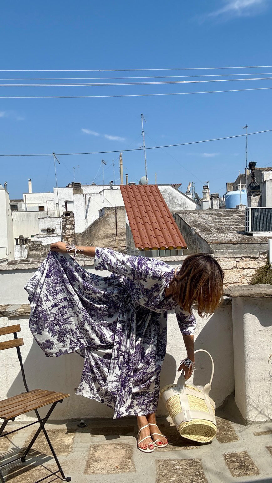 Abito Sofia stampa in Toile de Jouy