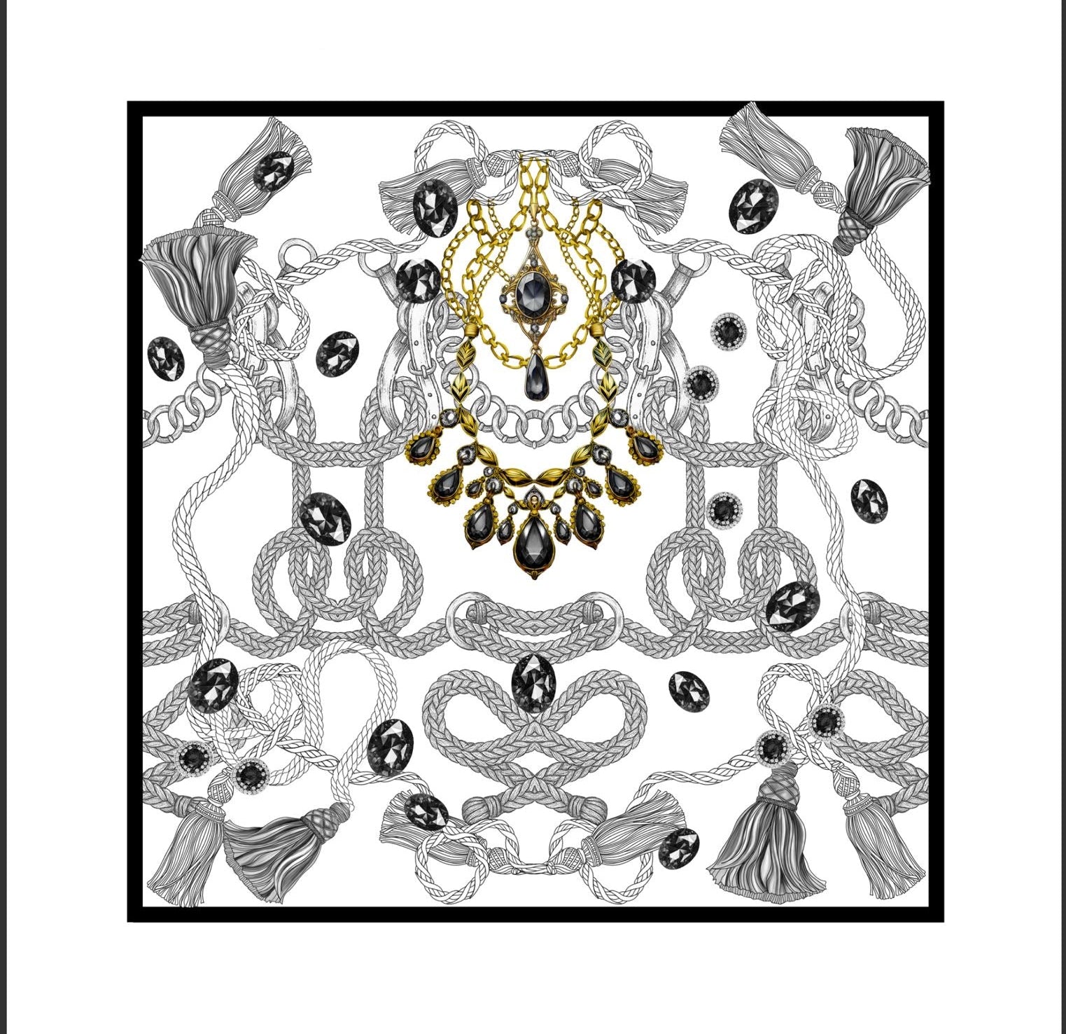 Blusa Elisabeth in twill di seta Onice