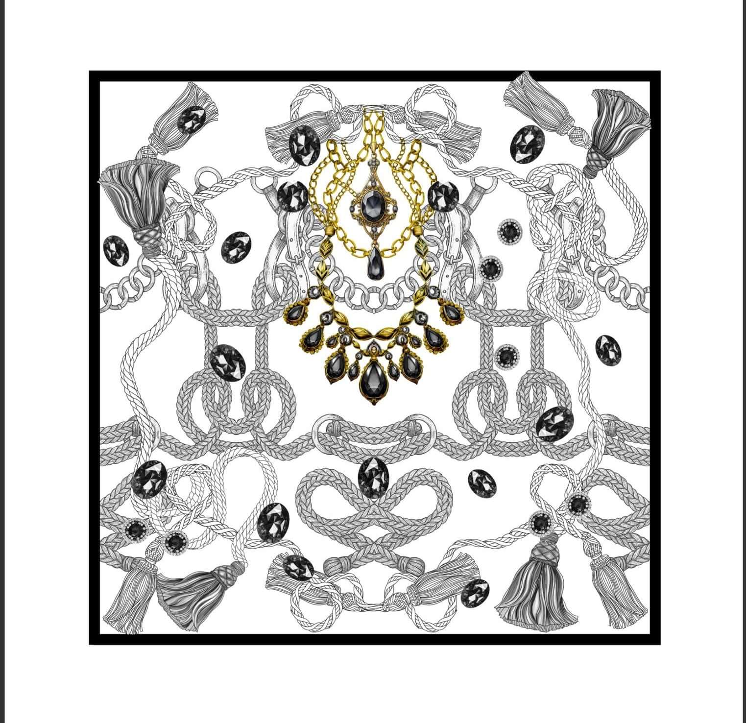 Blusa Elisabeth in twill di seta Onice