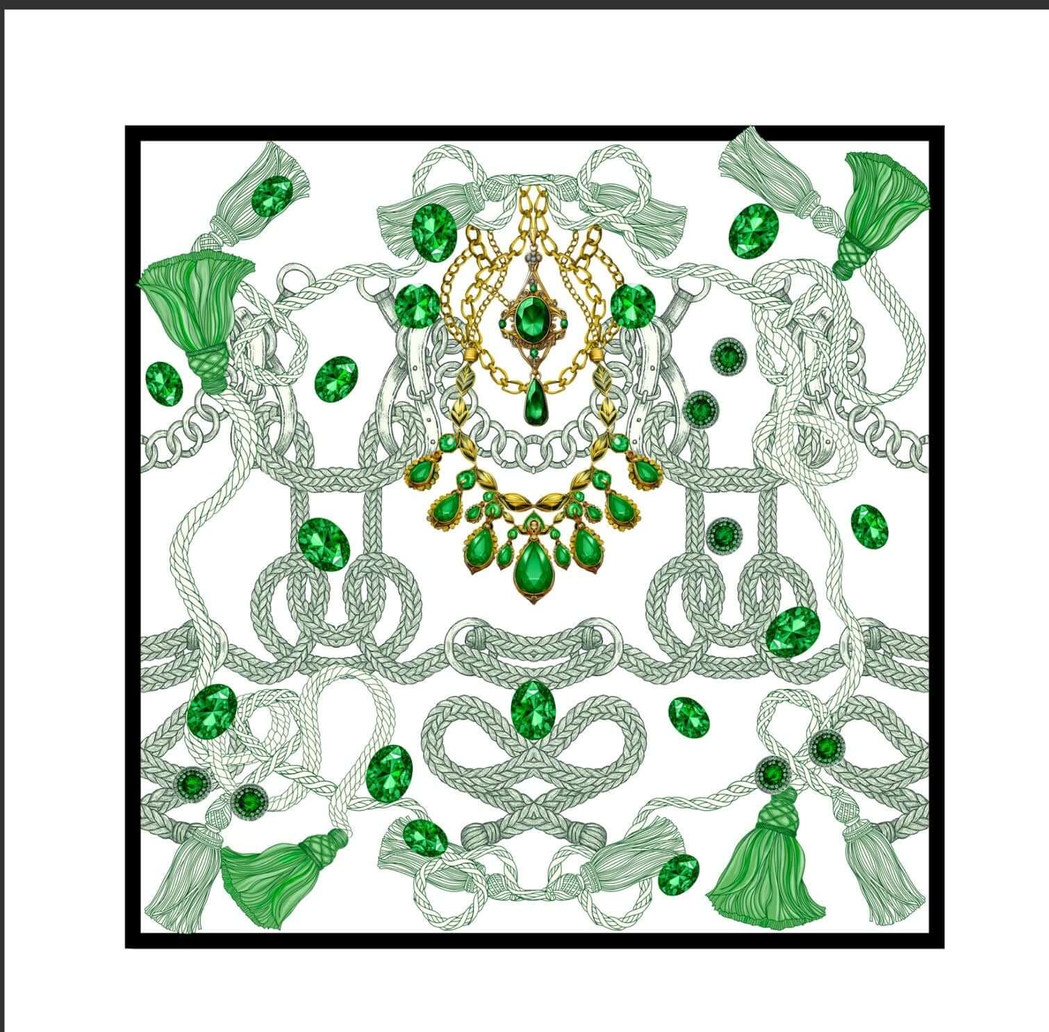 Camicia Elisabeth in twill di seta Smeraldo