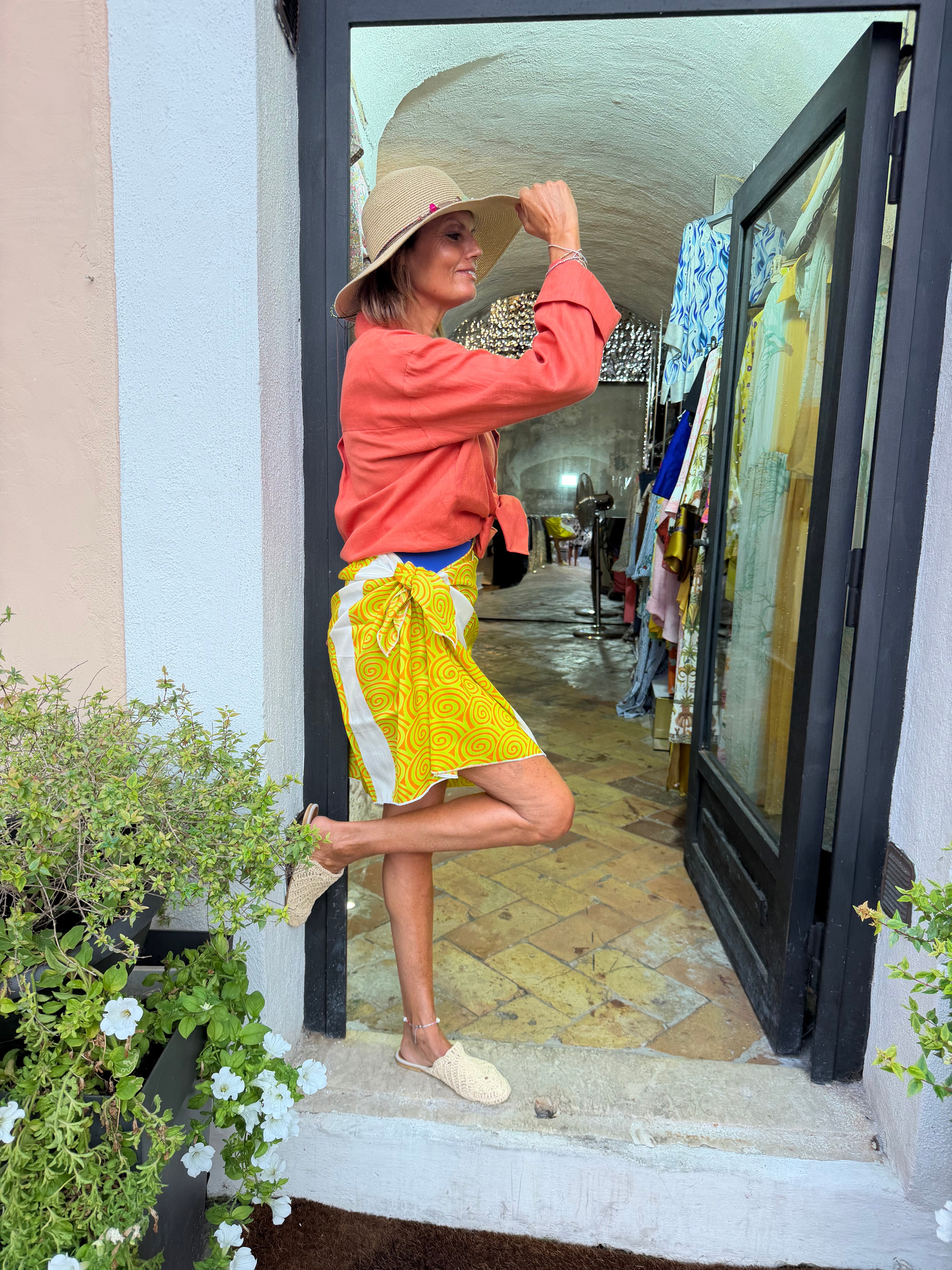 Gonna Pareo in Twill di Seta