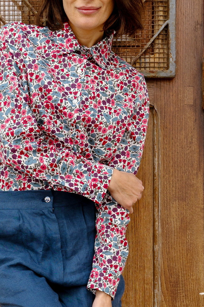 Camicia in Cotone Liberty - Bouquet inglesi Floralia