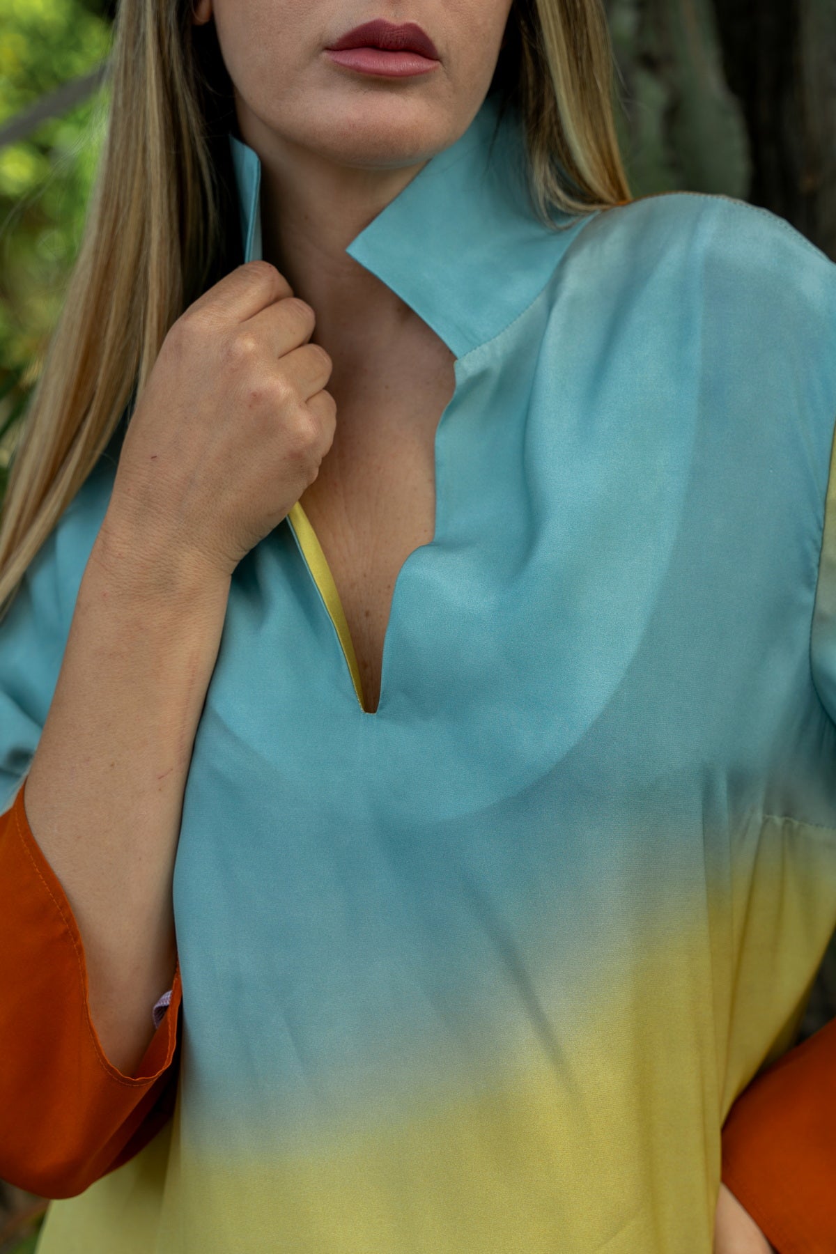 Abito Elodie Degradé in seta Atelier Floralia
