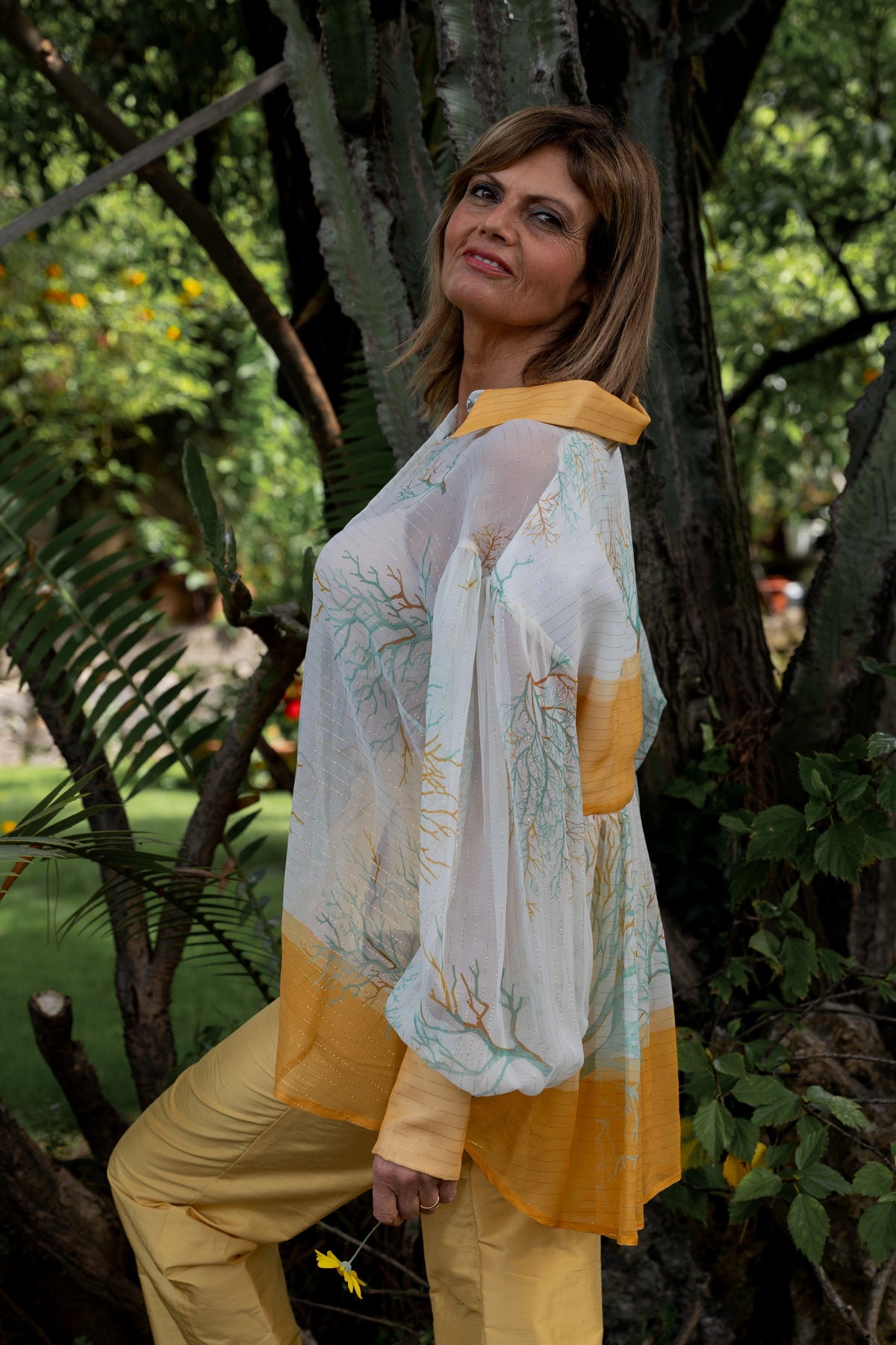 Camicia Ale in Chiffon di Seta