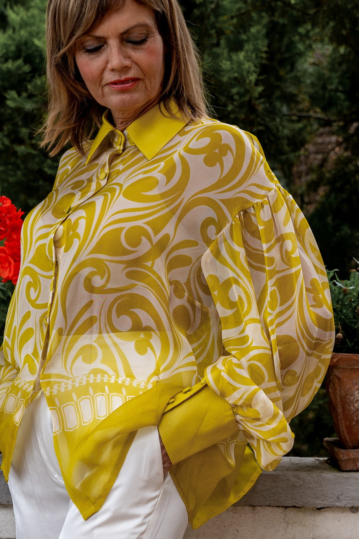 Camicia Ale in Chiffon di Seta