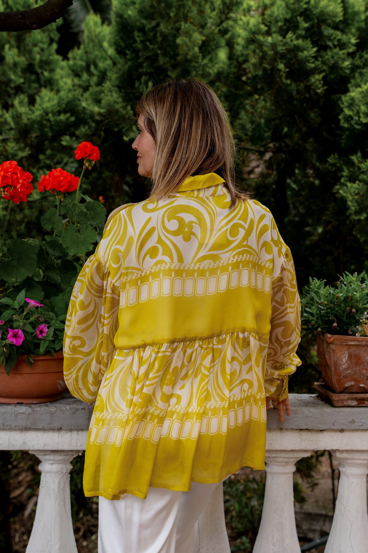 Camicia Ale in Chiffon di Seta