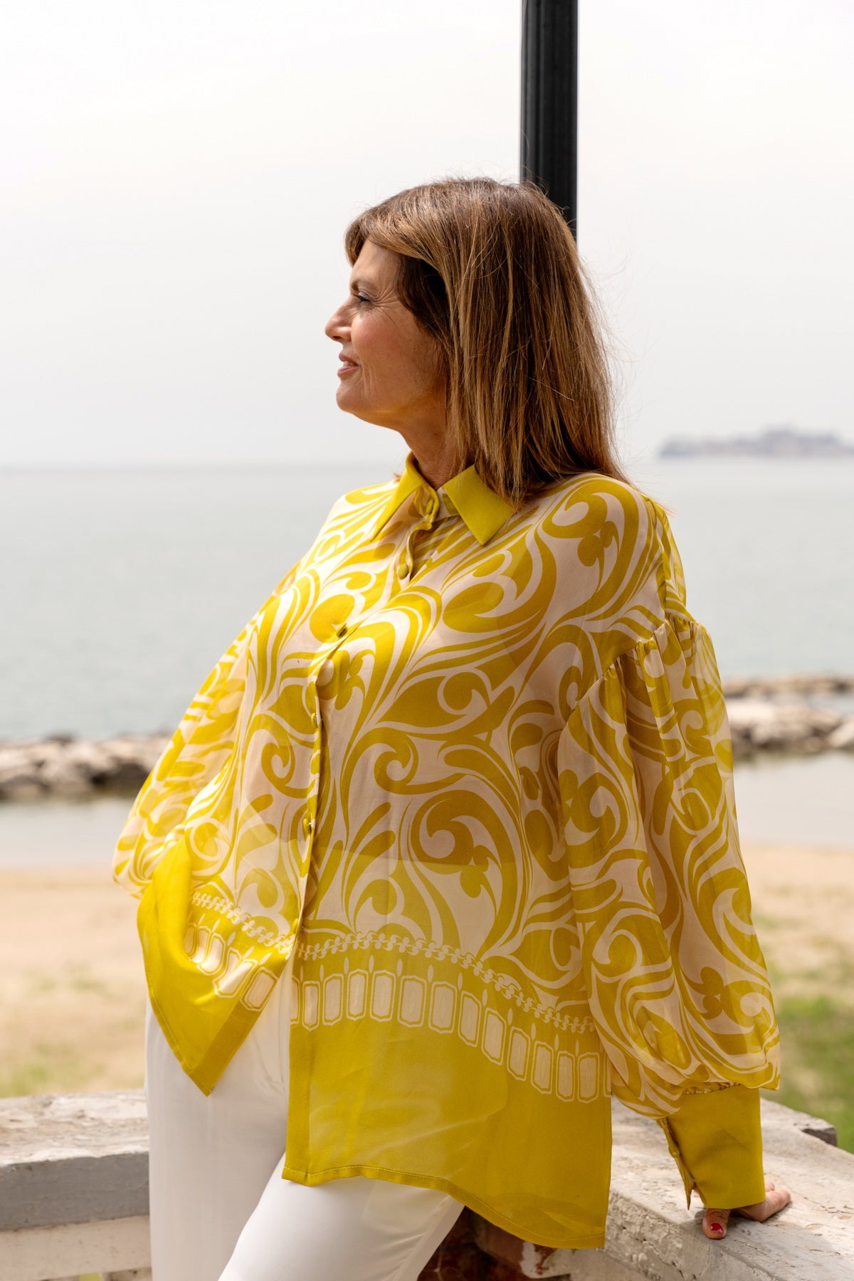 Camicia Ale in Chiffon di Seta