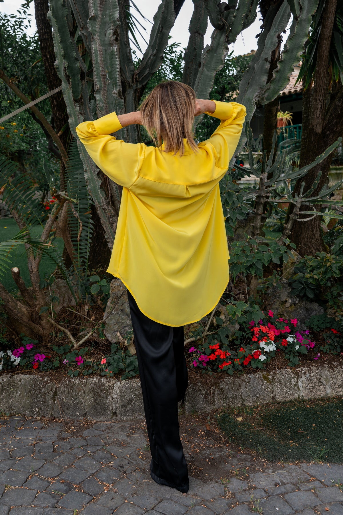 Camicia Lunga in Seta Crepe de Chine