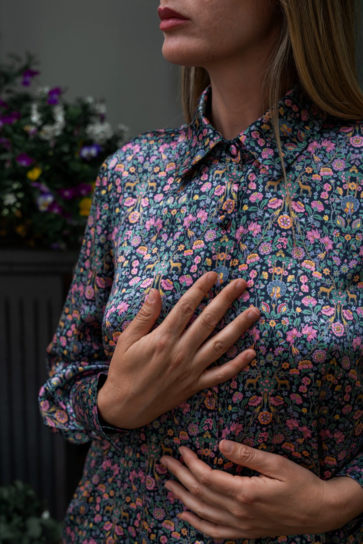 Camicia Elisabeth in Raso di Seta Liberty