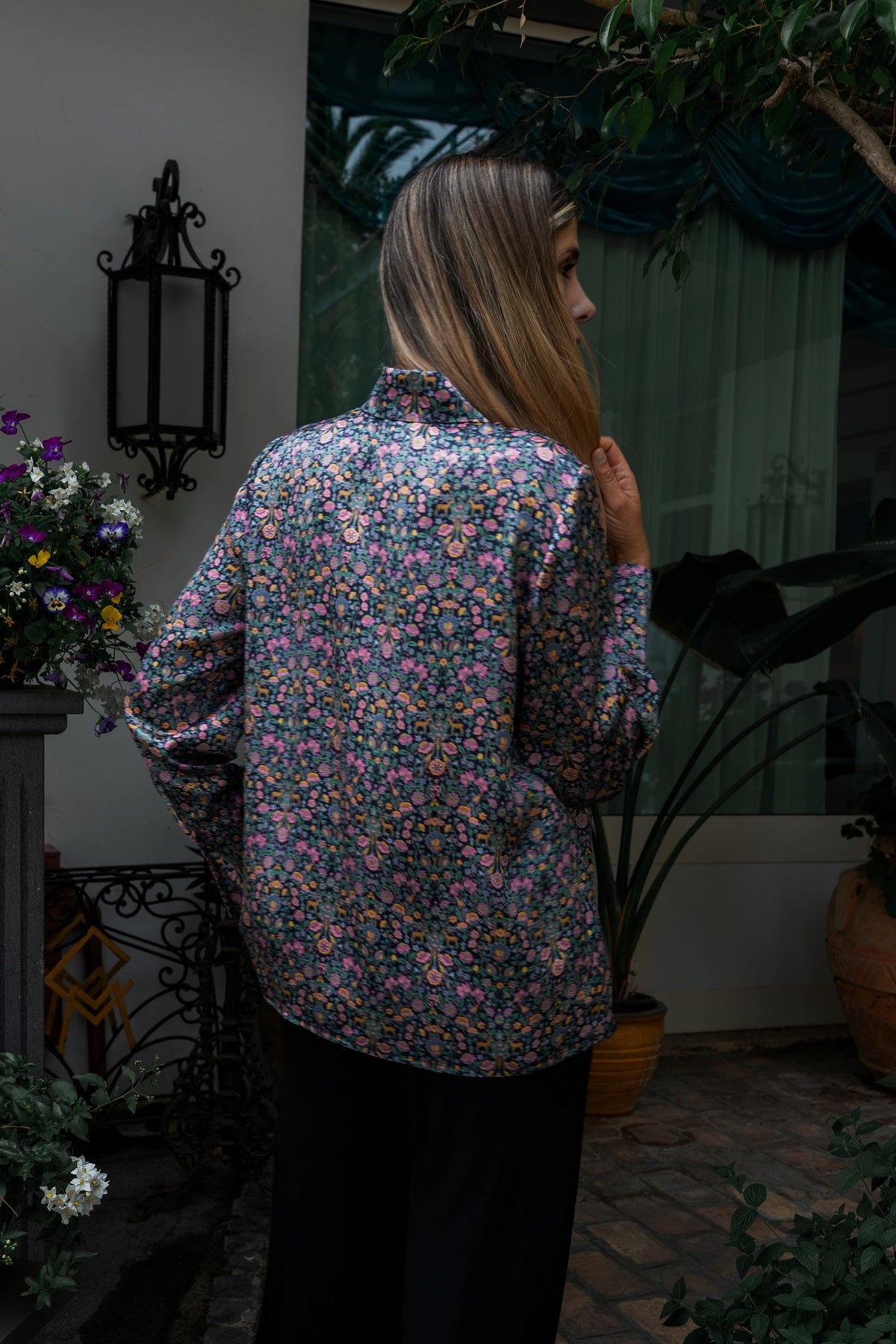 Camicia Elisabeth in Raso di Seta Liberty – Eleganza Made in Italy