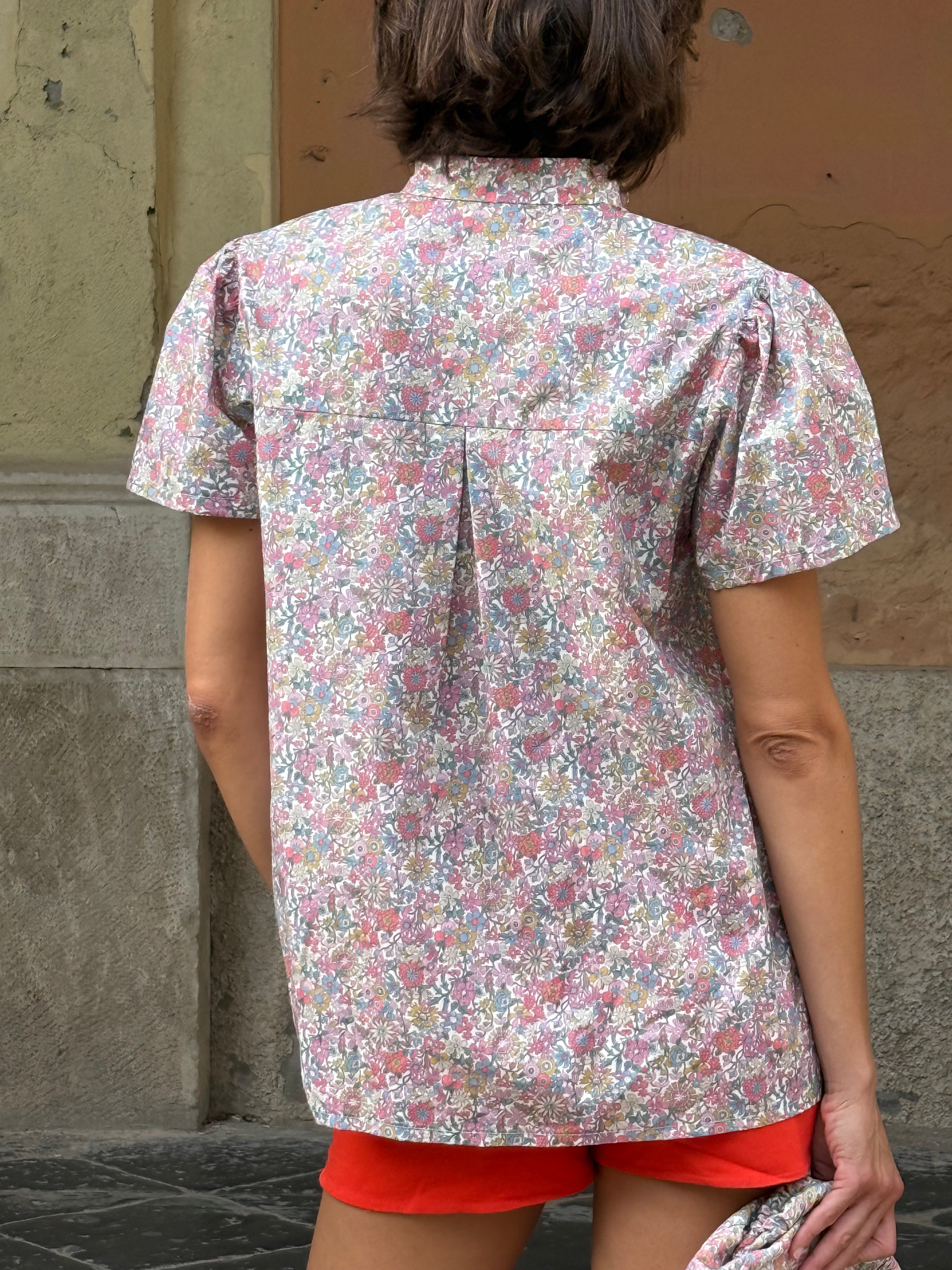 Calla – Camicia in Cotone Liberty manica corta