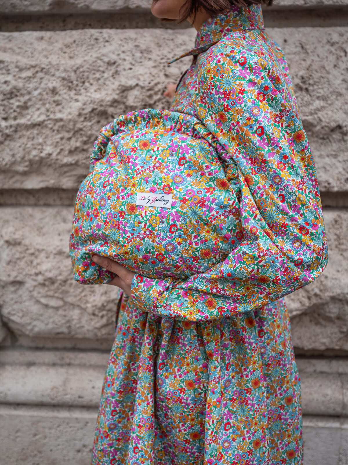 Sofia Dress in Blue Crepe de Chine