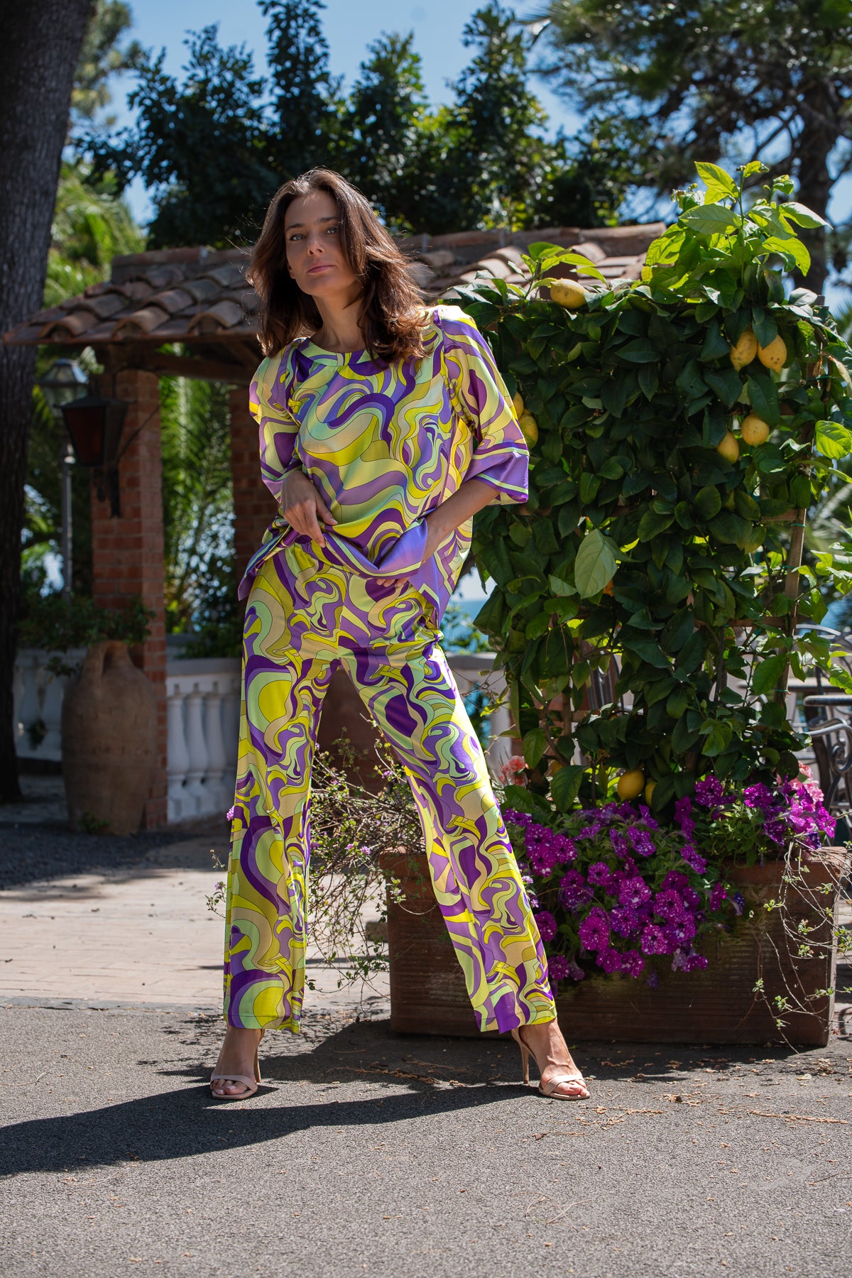 Blusa Nadia Graffiti in seta