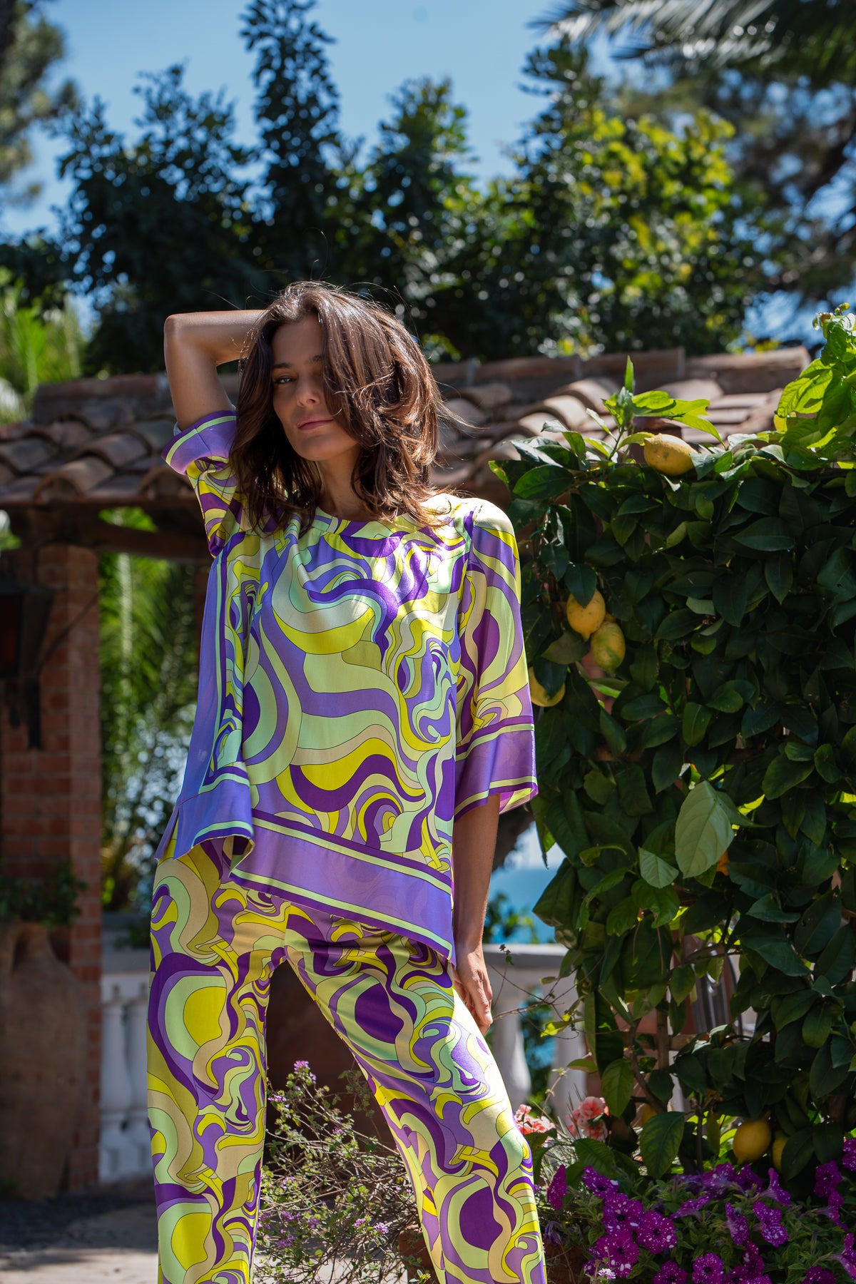 Blusa Nadia Graffiti in seta