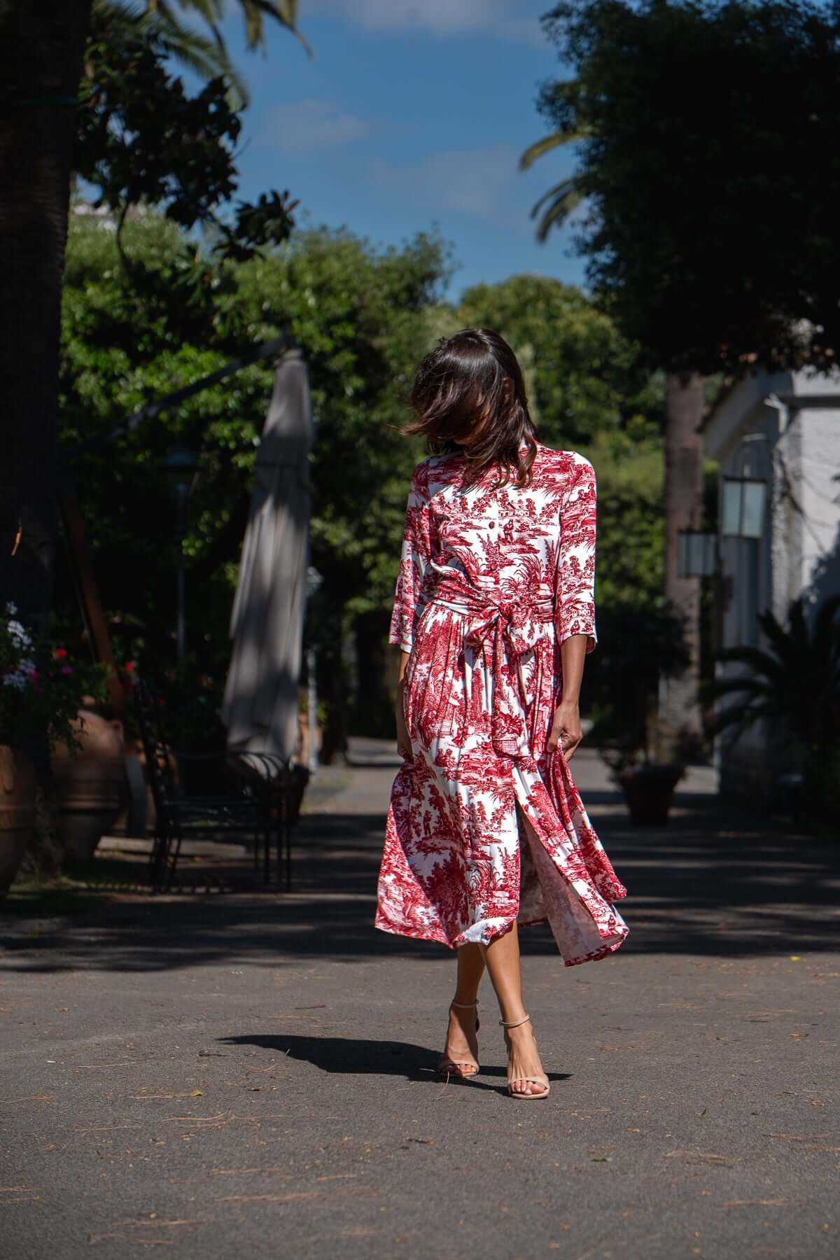 Abito Sofia stampa in Toile de Jouy