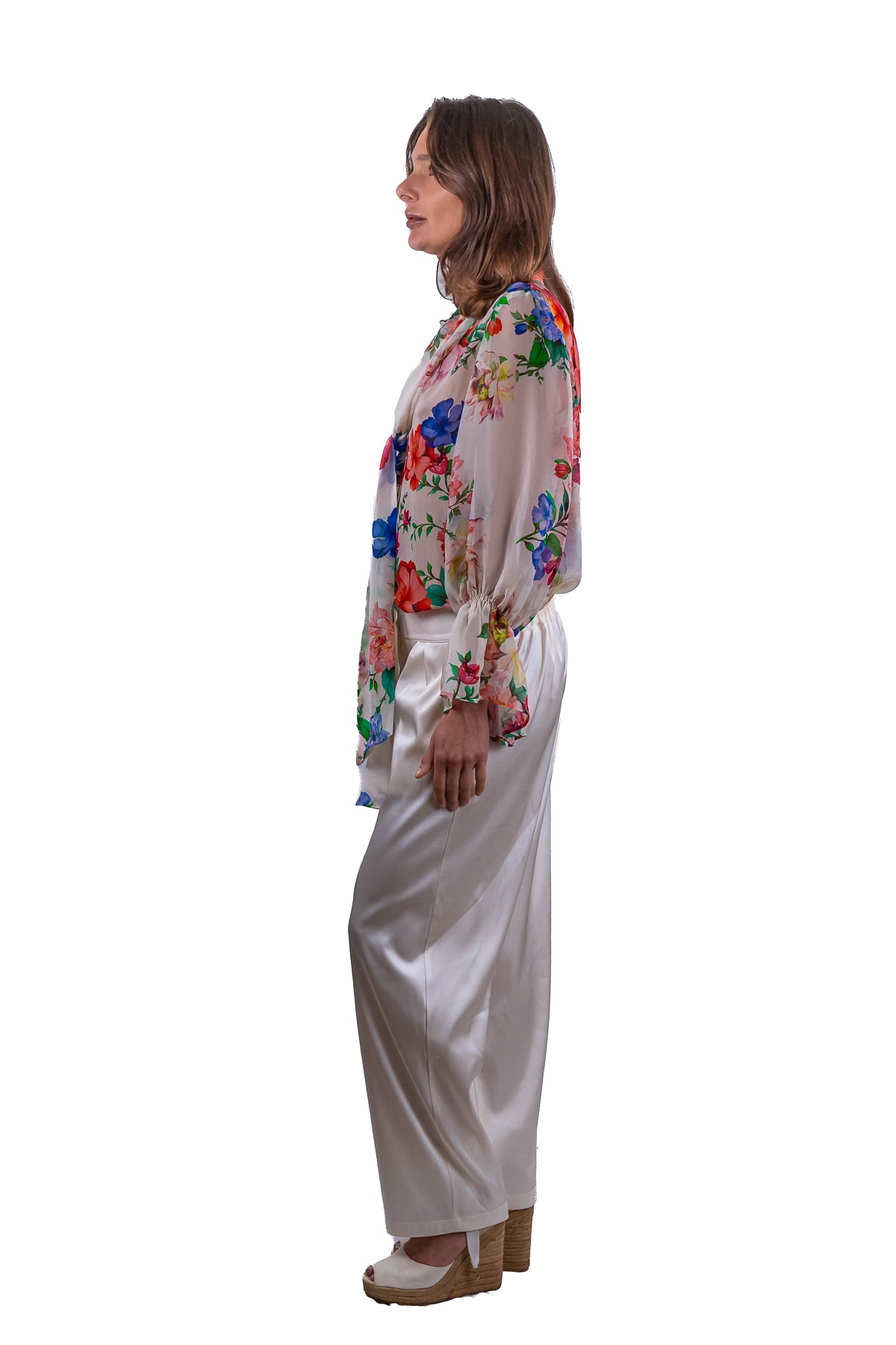 Blusa Letizia giardini di ninfa in chiffon