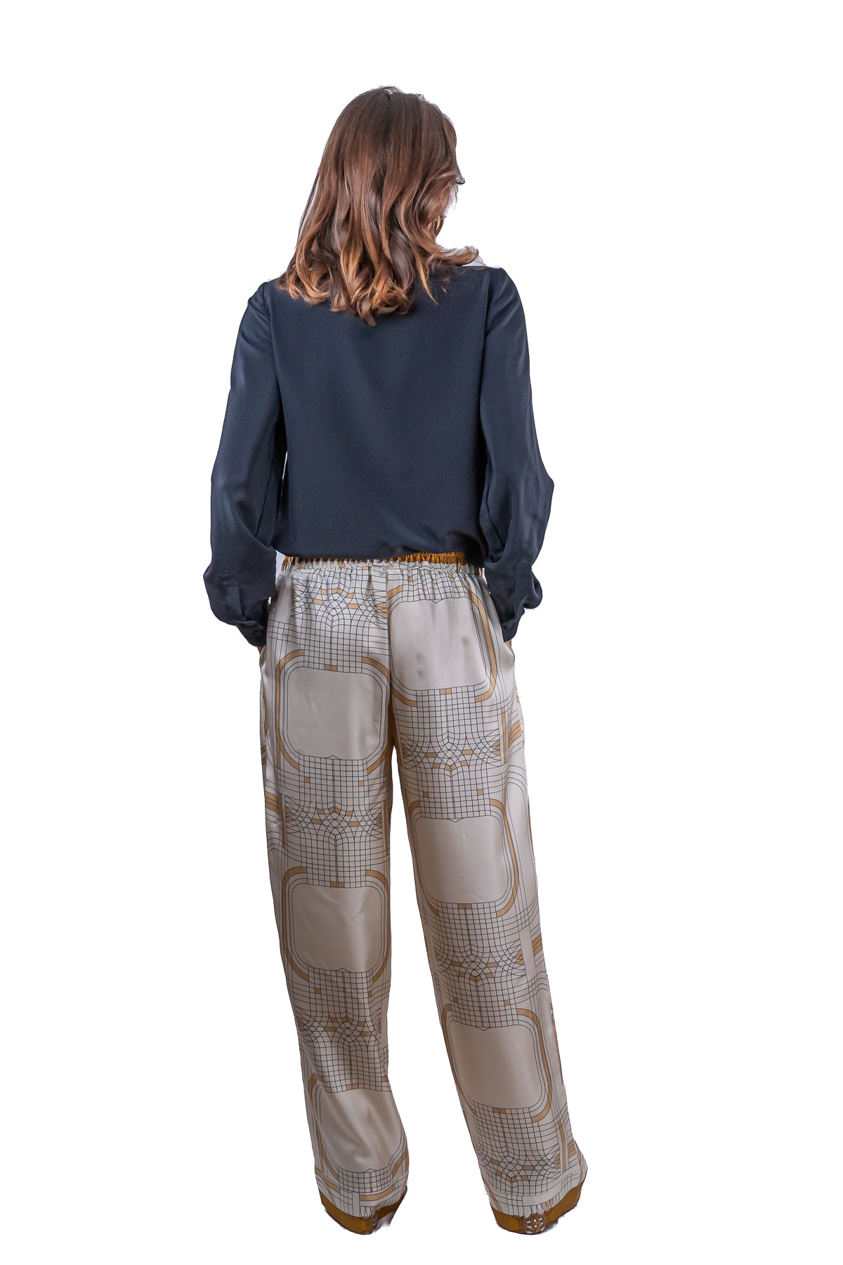 Pantalone Marlene in seta