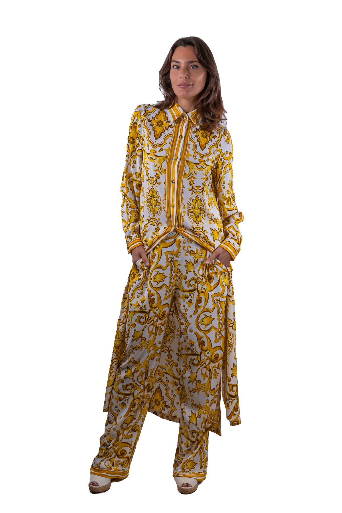 Pantalone Marlene in seta