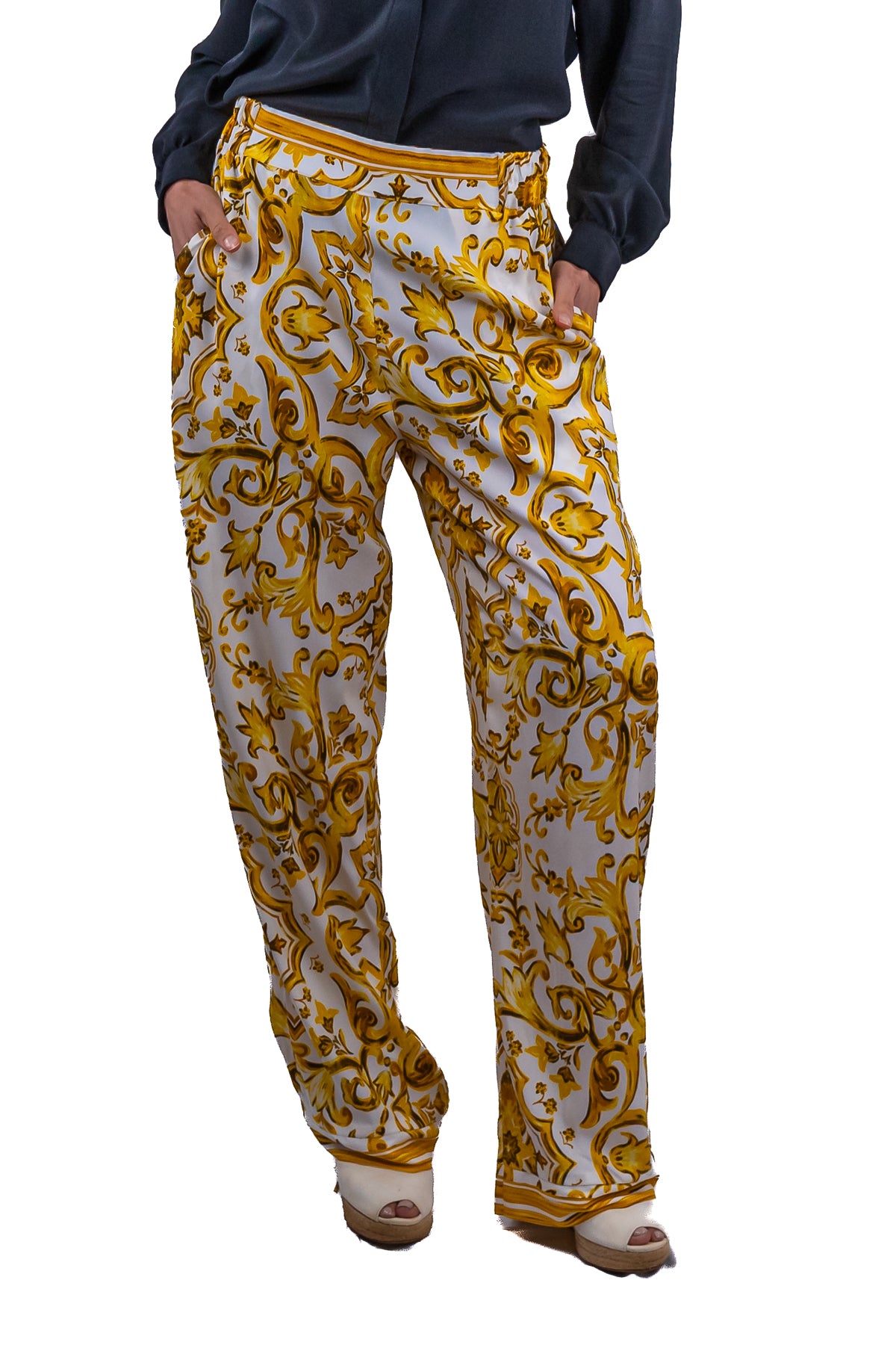 Pantalone Marlene in seta