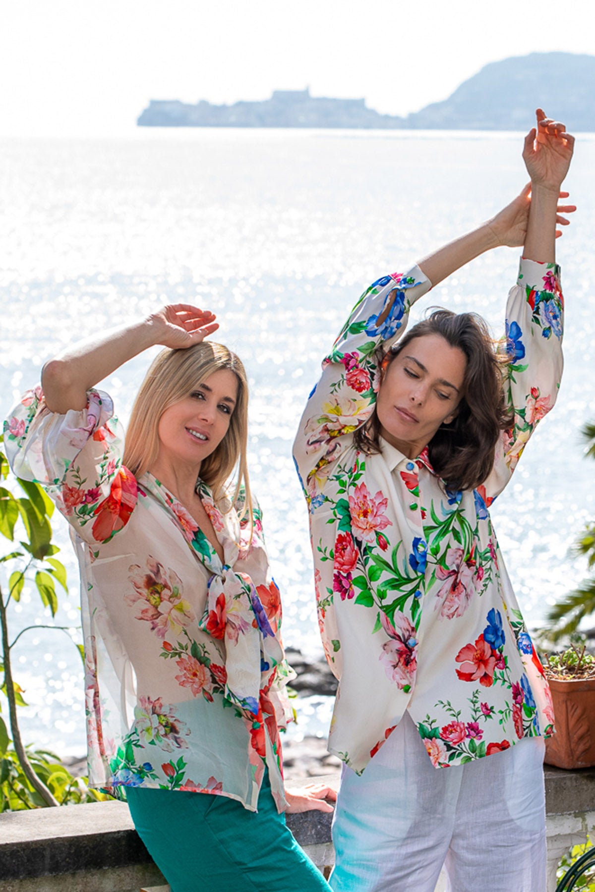 Blusa Letizia giardini di ninfa in chiffon