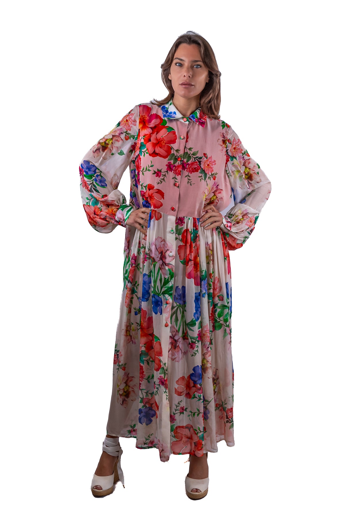 Abito Sofia Volo di Chiffon giardini di ninfa