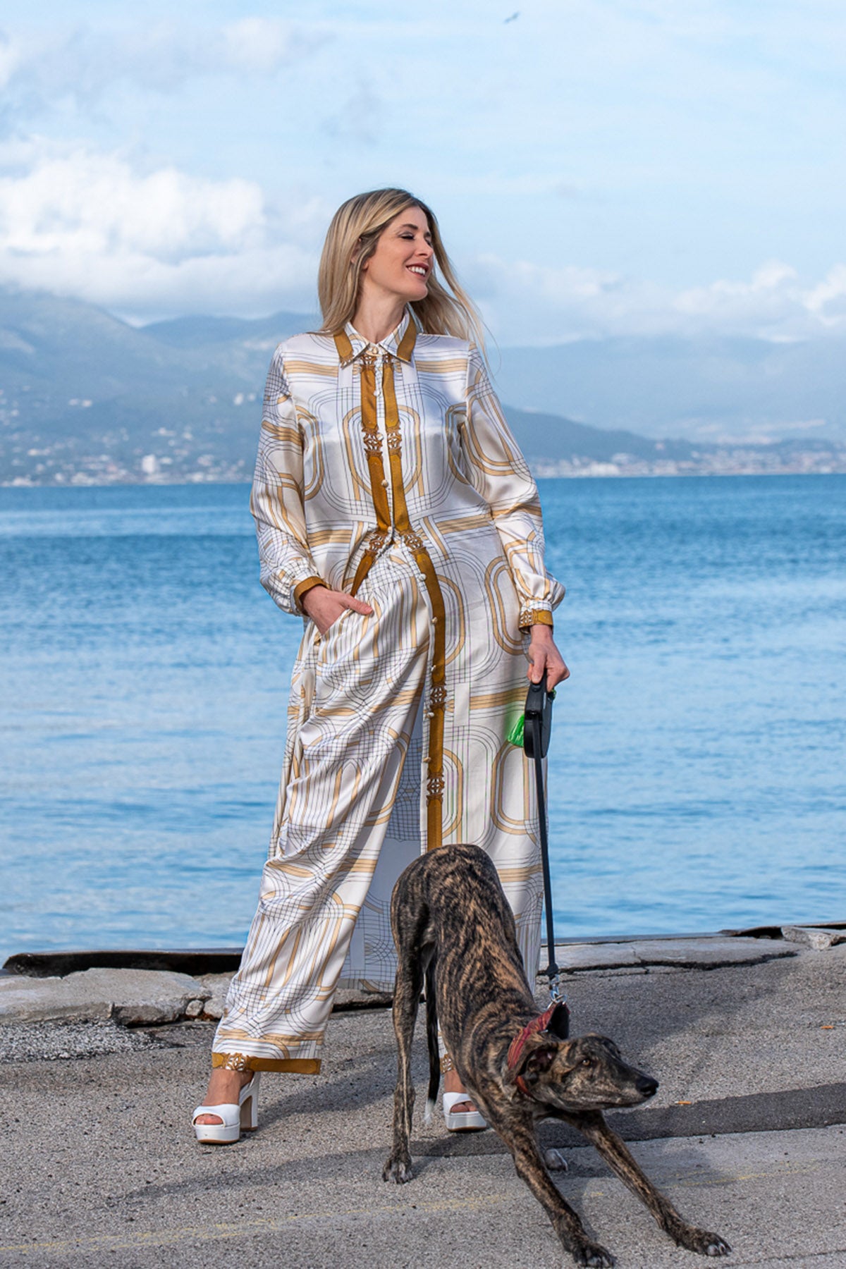 Pantalone Marlene in seta