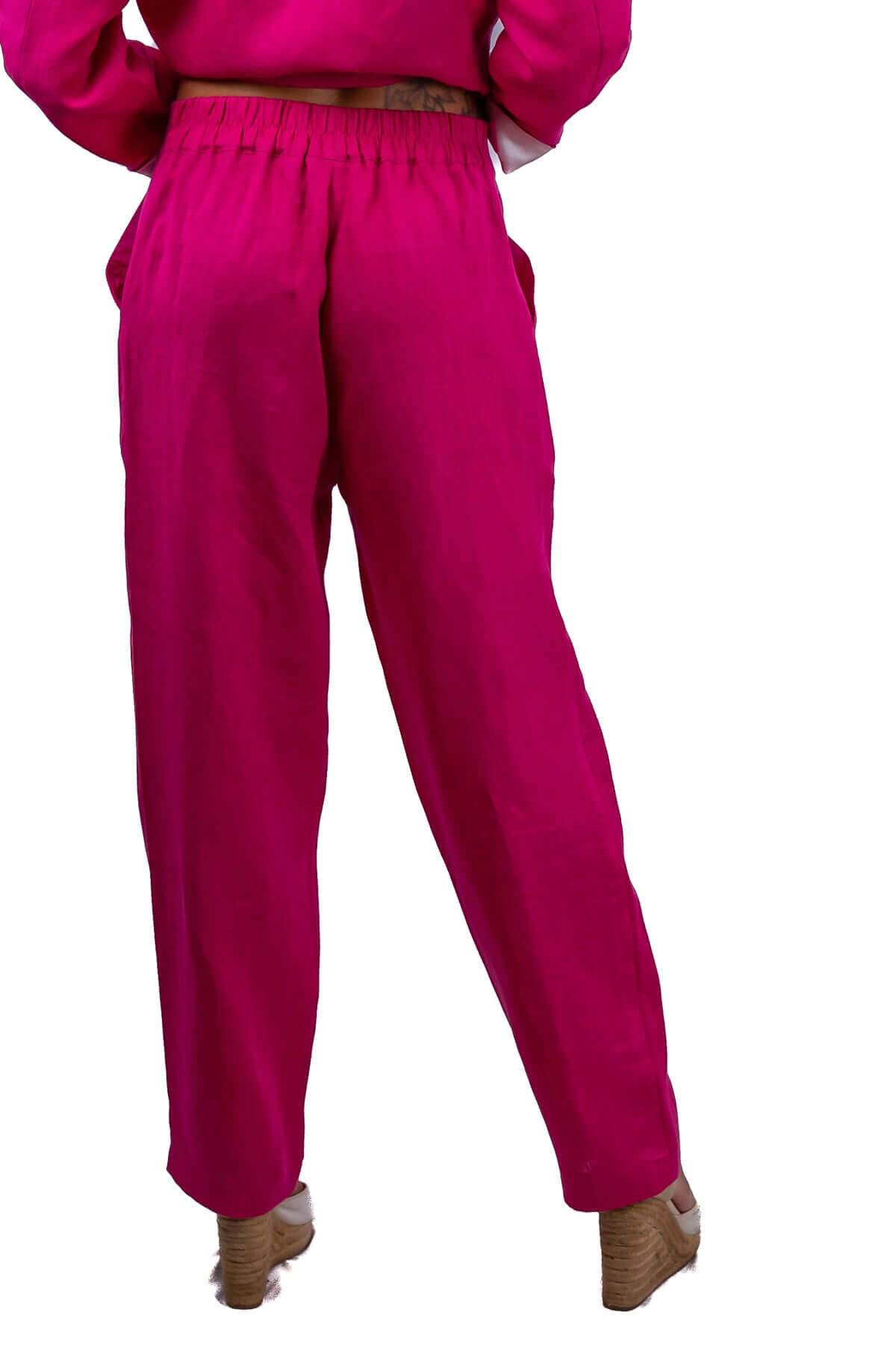 Completo Lino Fucsia