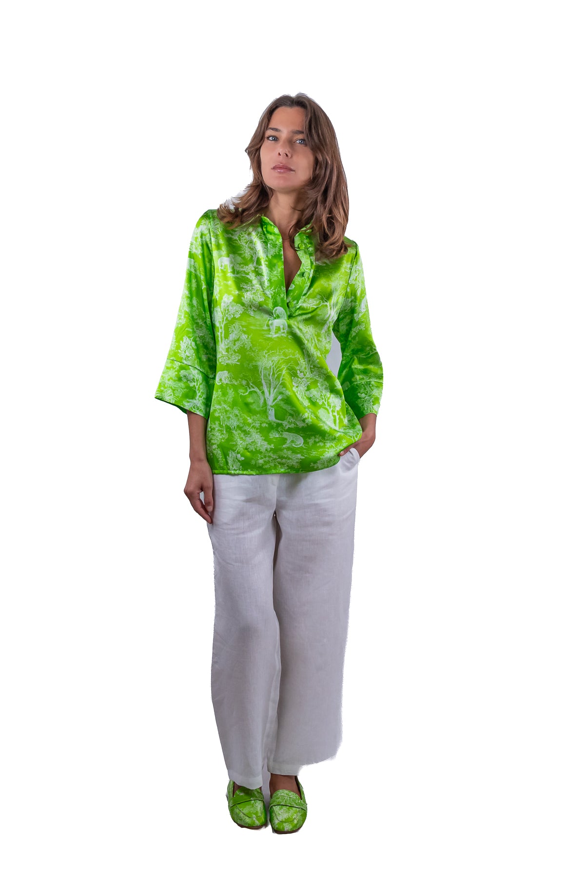 Blusa Raffaella in raso di seta