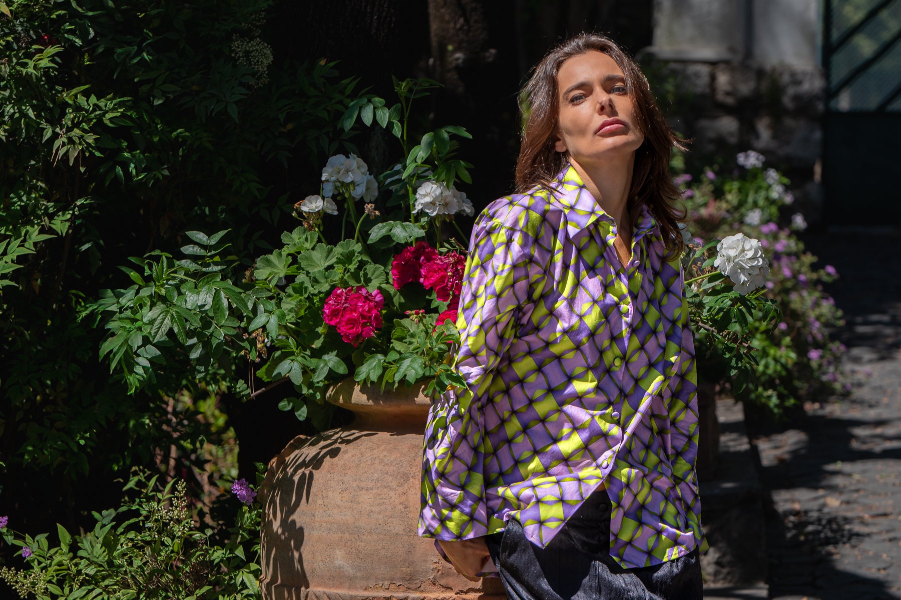 Camicia Elisabeth: Eleganza senza tempo, Geometrica in cotone