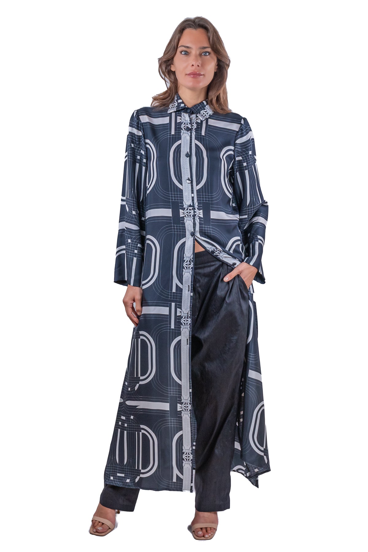 Chemisier Diana Twill di seta nera (Copia)