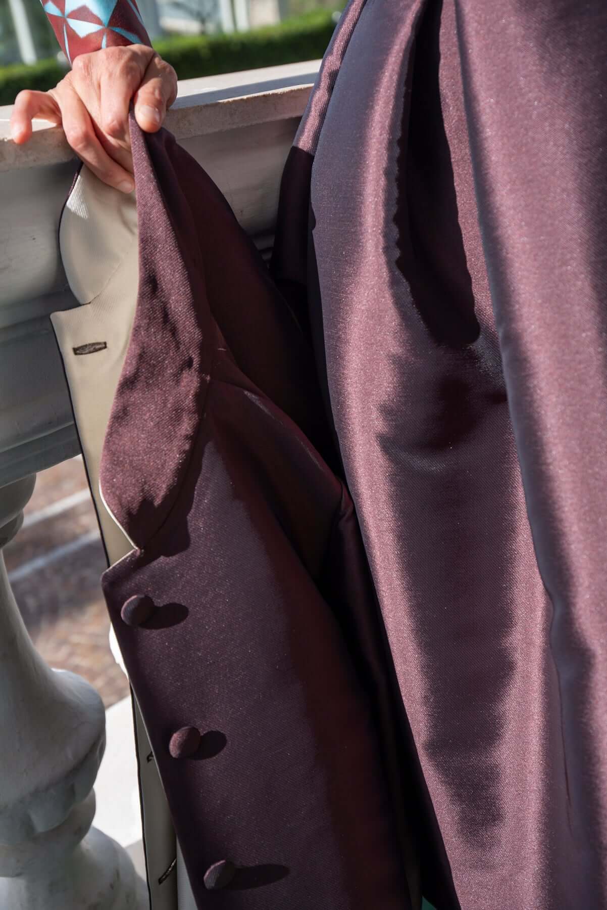 Giacca Mikado Borgogna