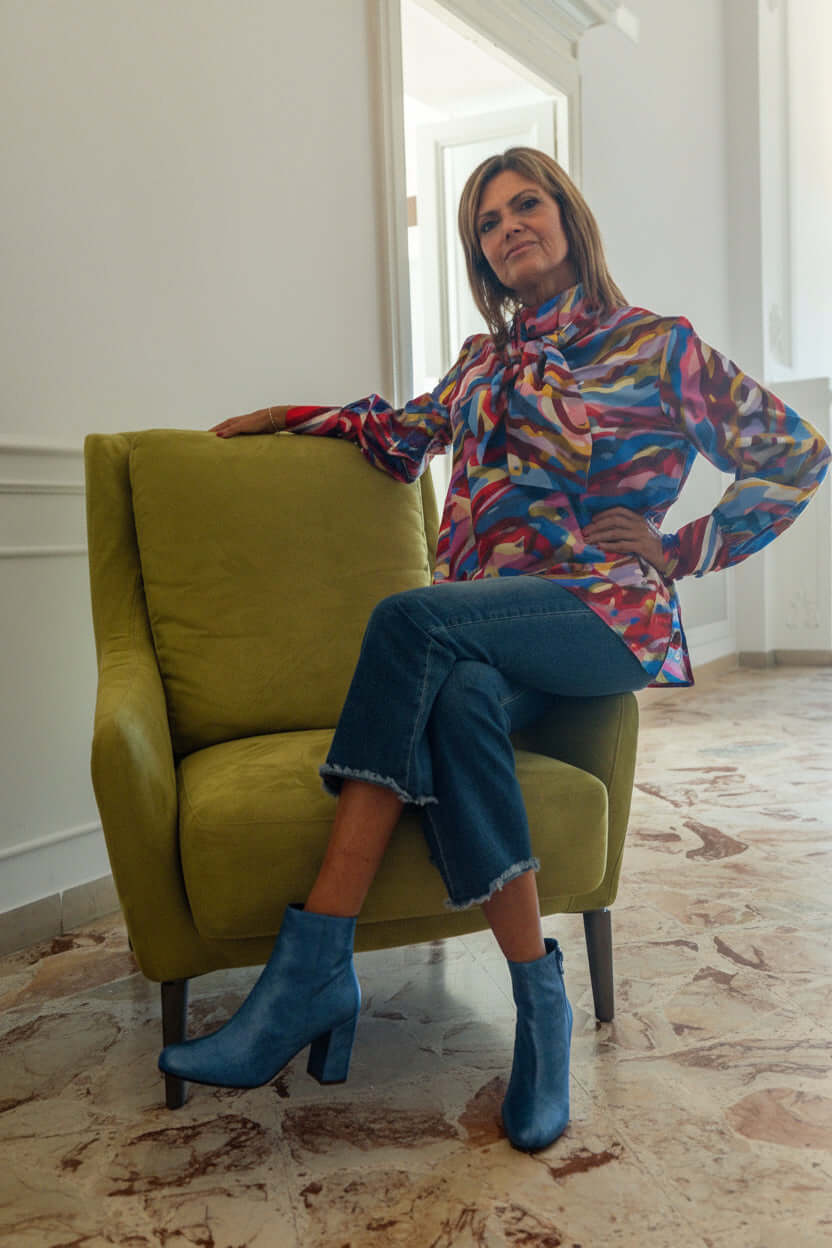 Blusa macchie di pittura