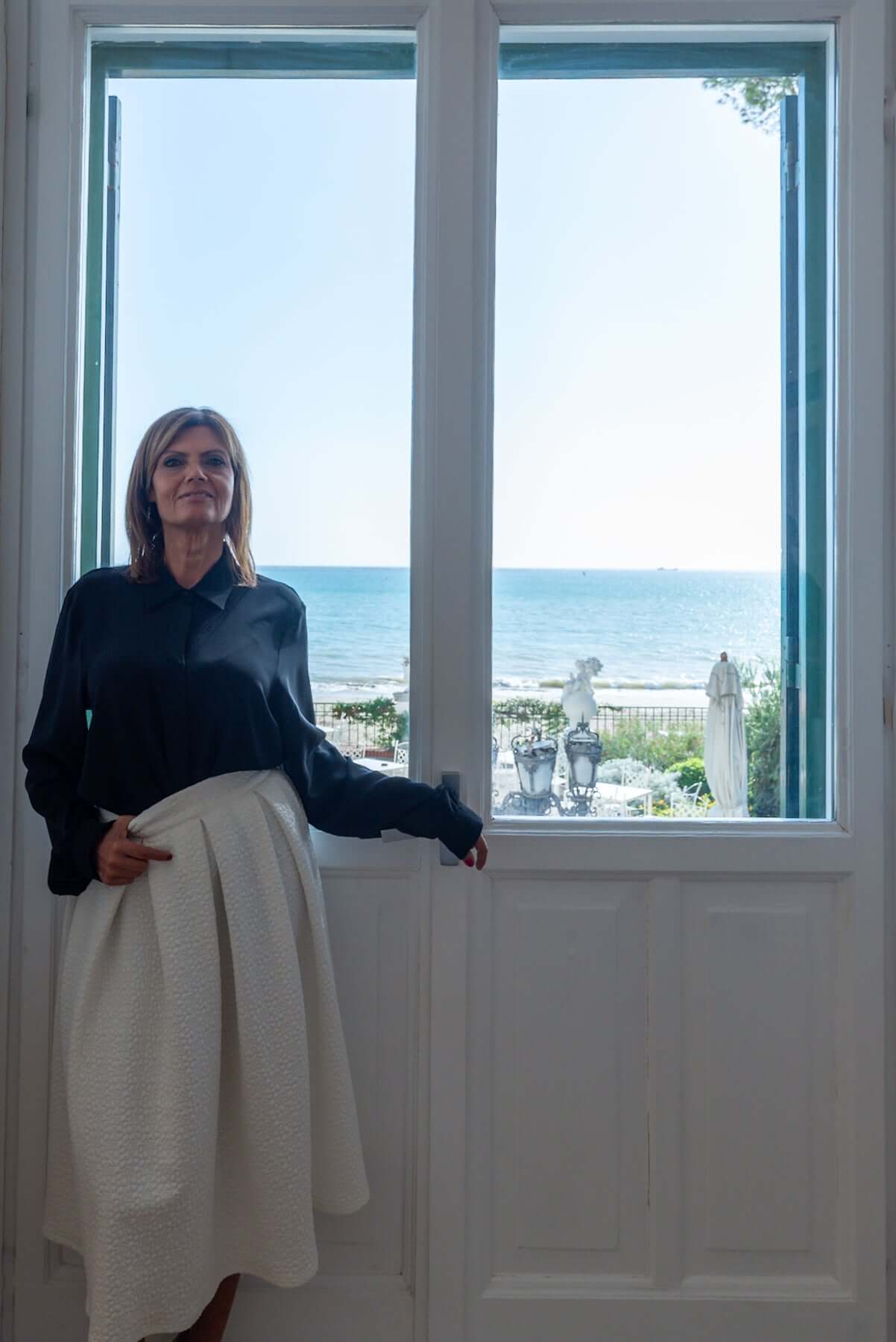 Gonna broccato bianca