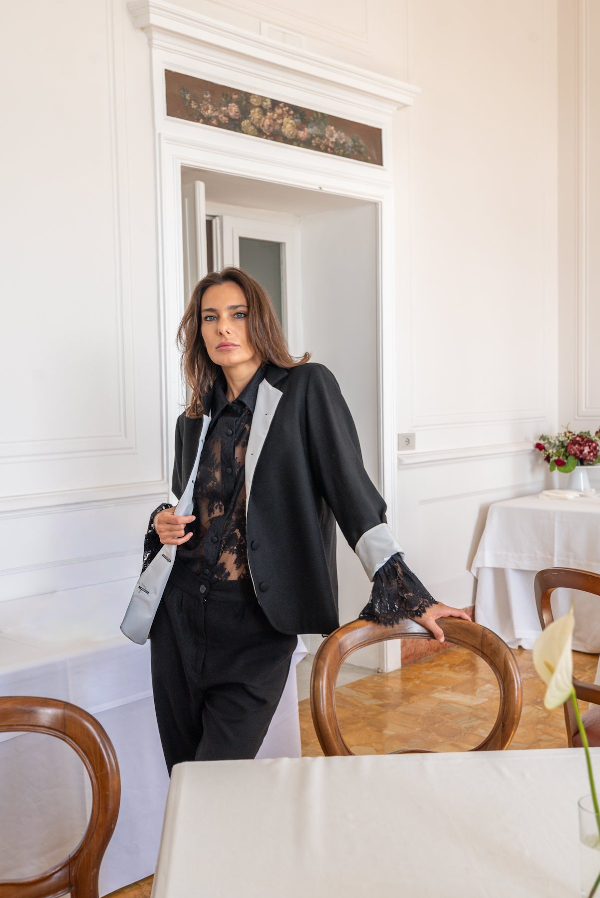 Giacca camicia José in lana nera