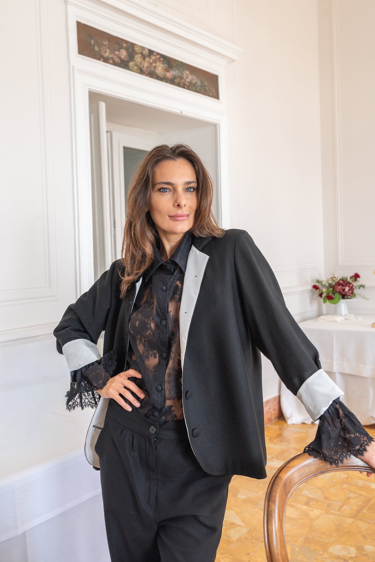 Giacca camicia José in lana nera