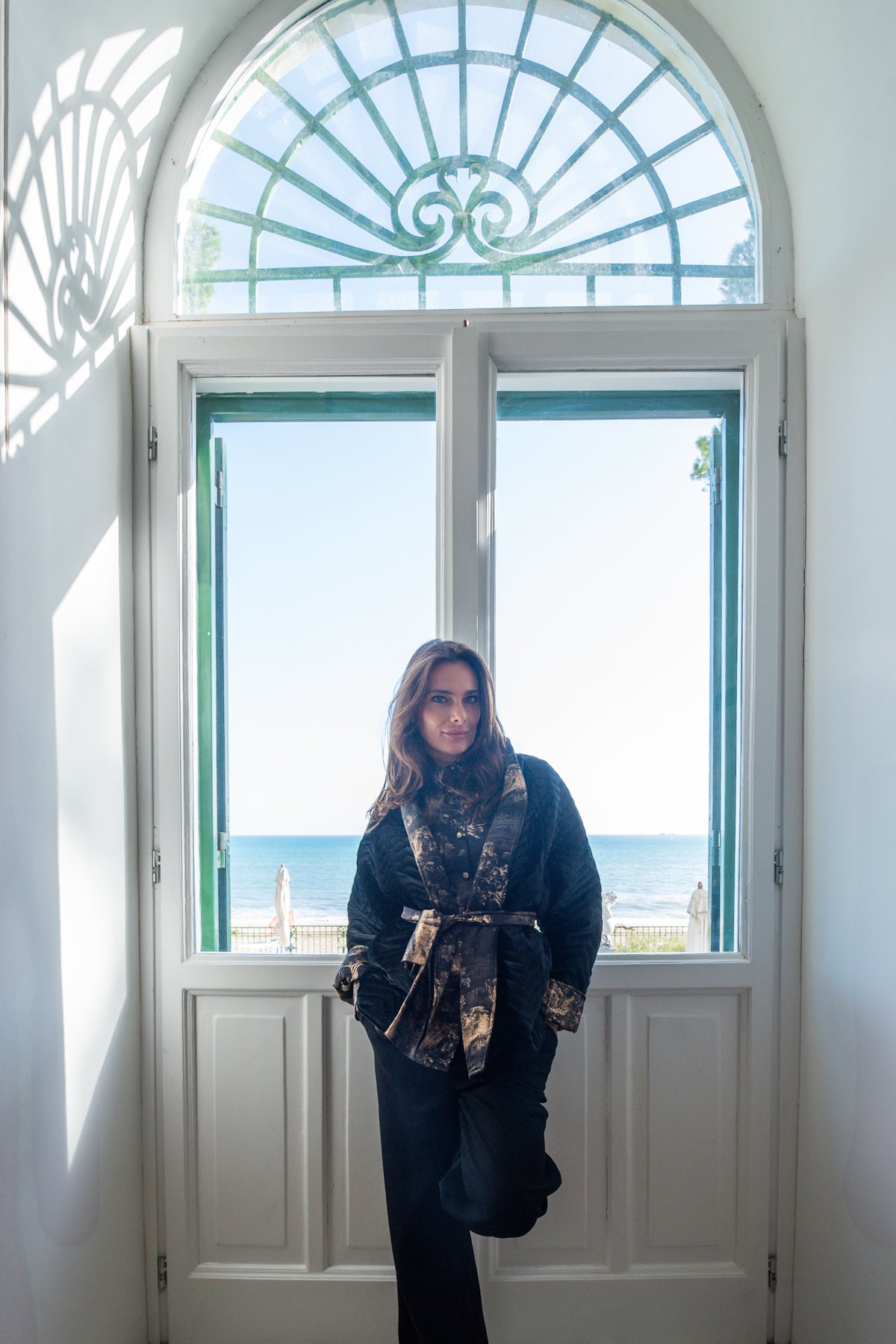 Piumino Reglan Reverso in Velluto e nero Oriente