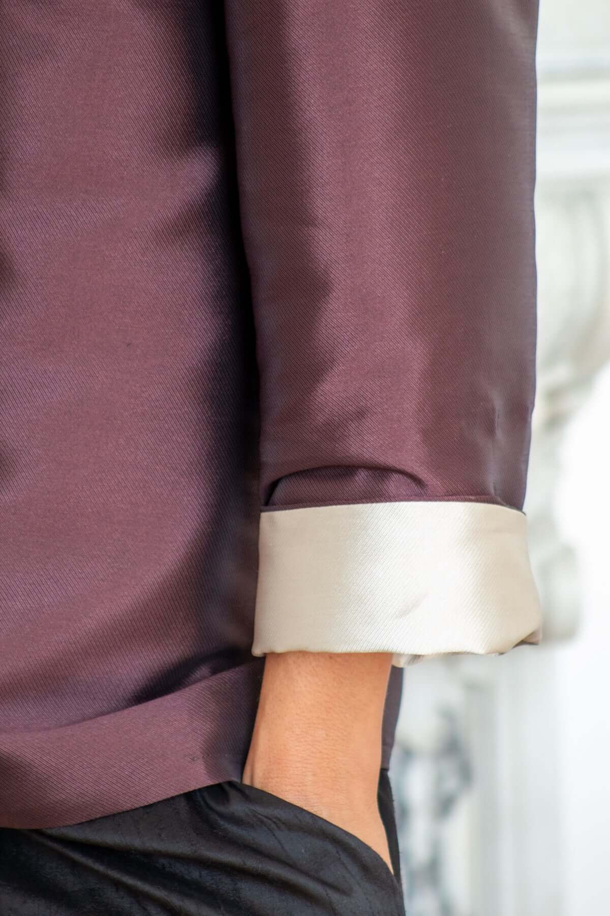 Giacca Mikado Borgogna