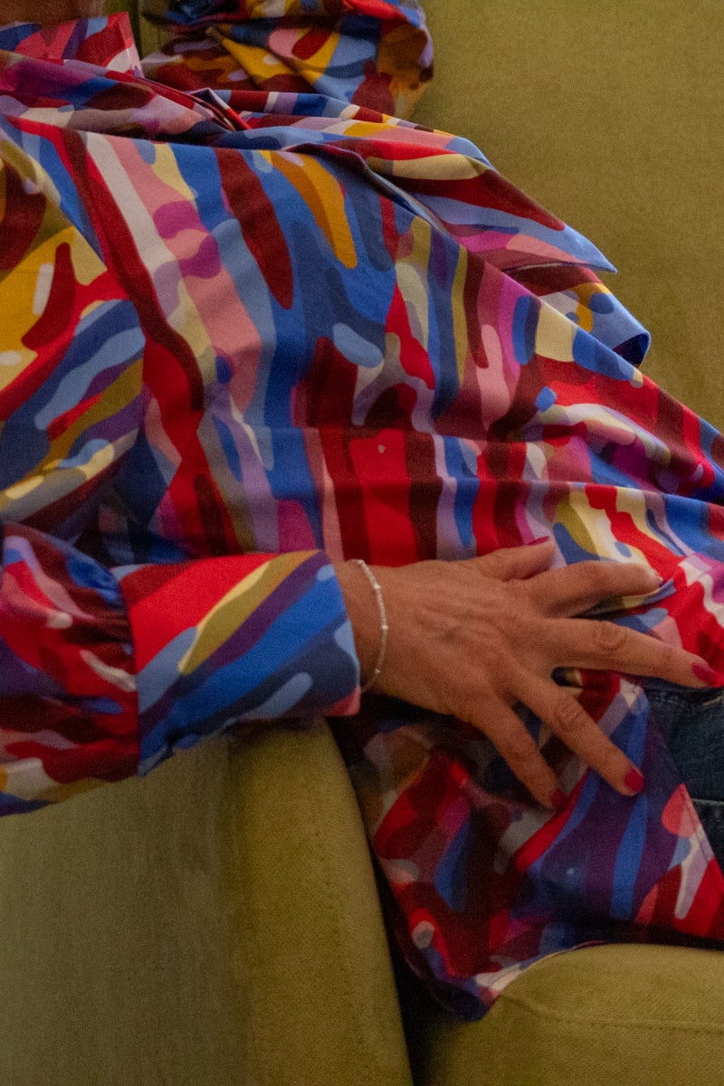 Blusa macchie di pittura