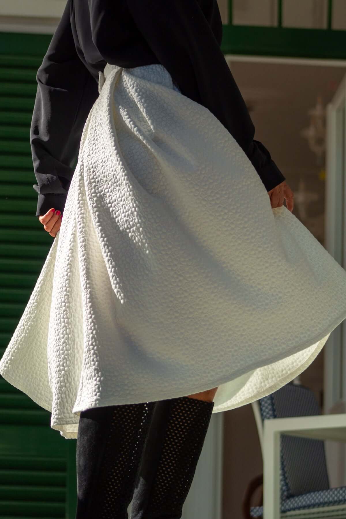 Gonna broccato bianca