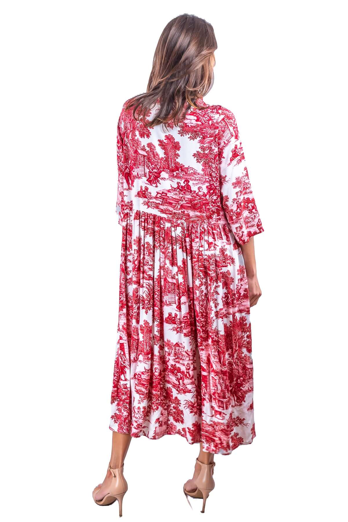 Abito Sofia stampa in Toile de Jouy