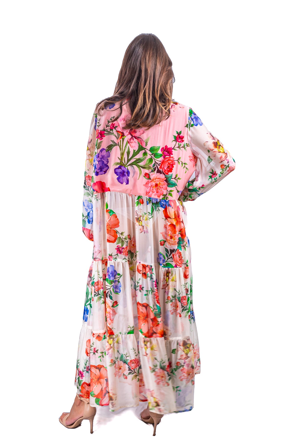 Abito Carla in seta chiffon giardini di ninfa
