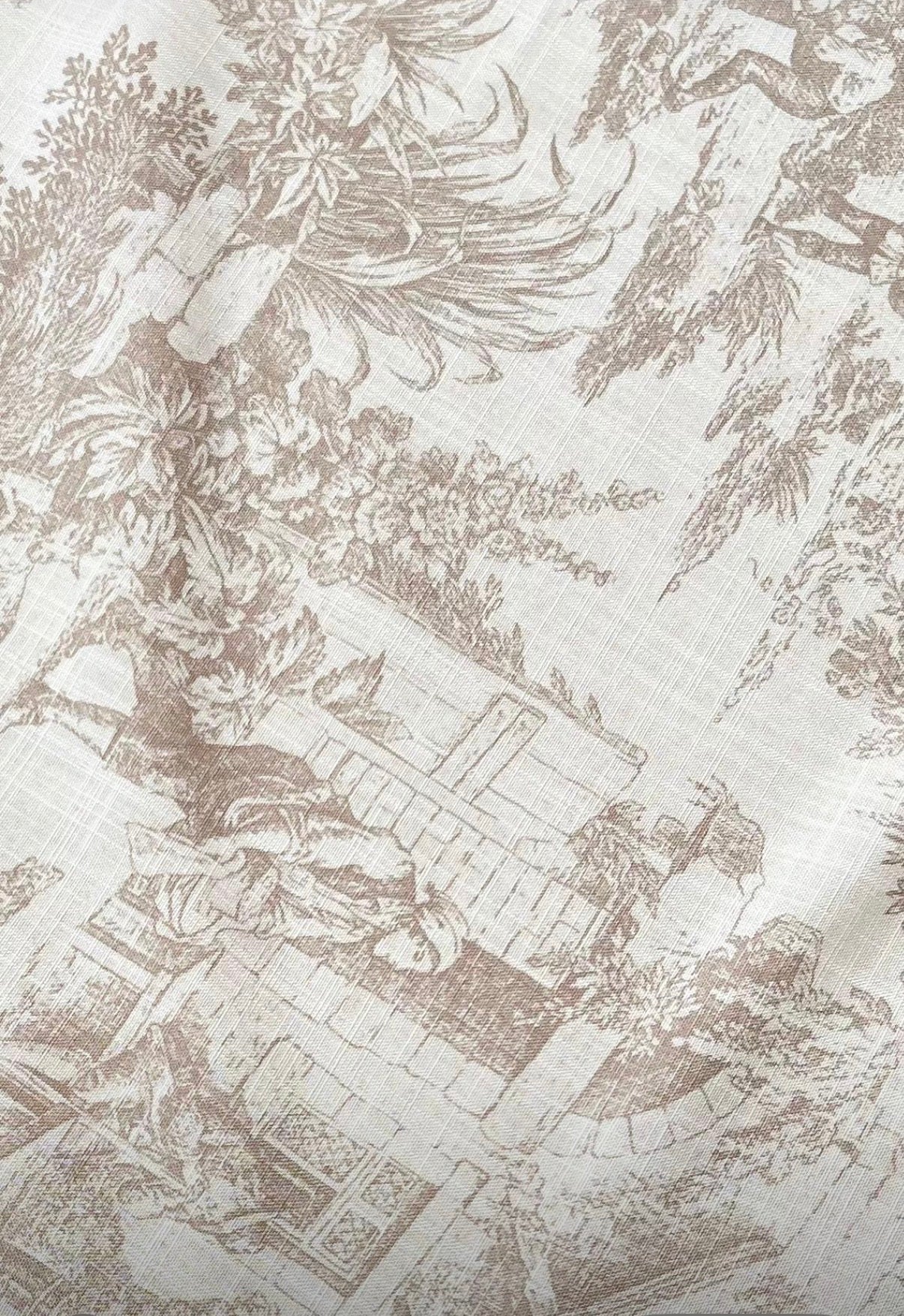 Abito Sofia stampa in Toile de Jouy Champagne