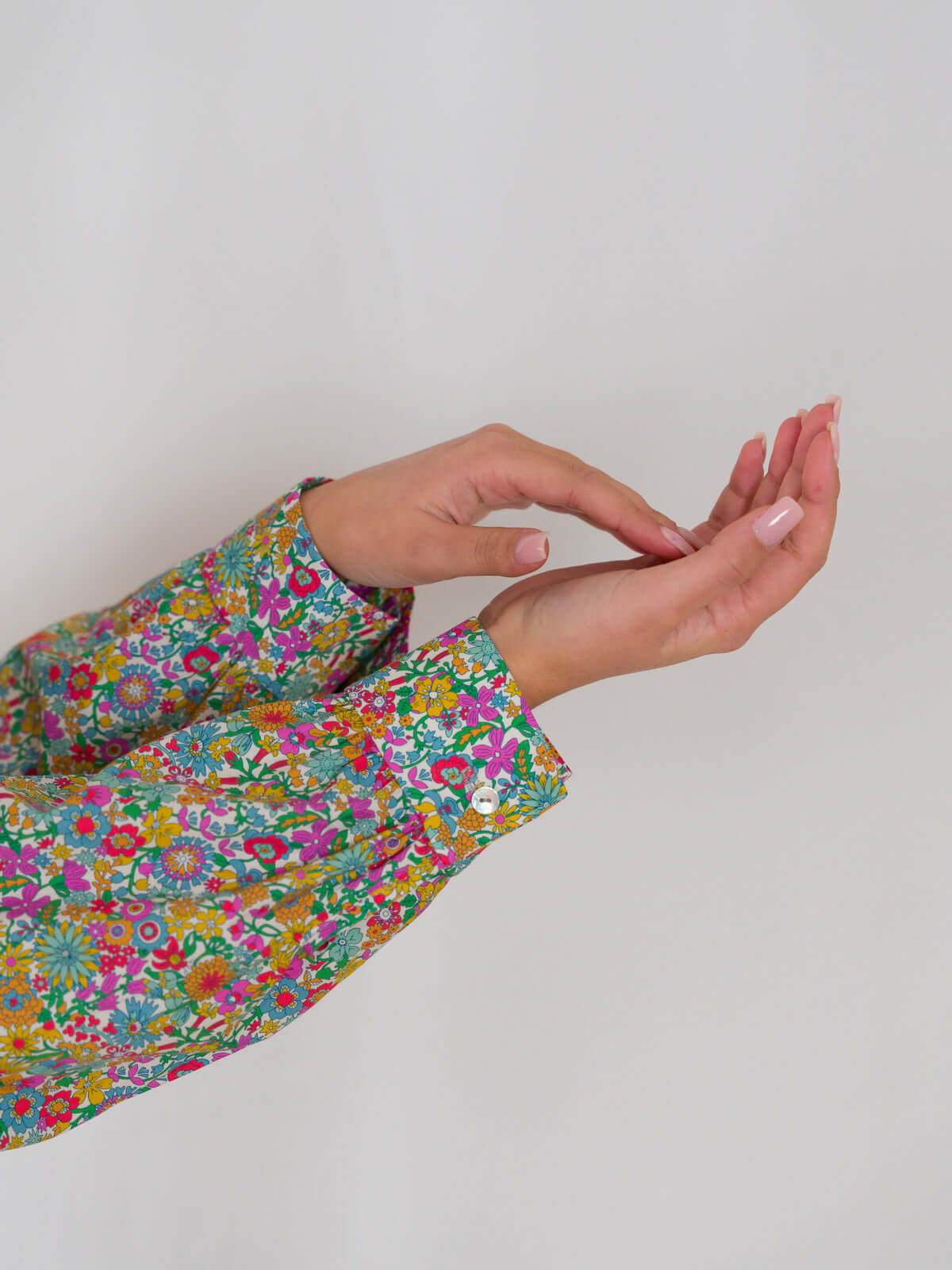 Sofia Dress in Blue Crepe de Chine