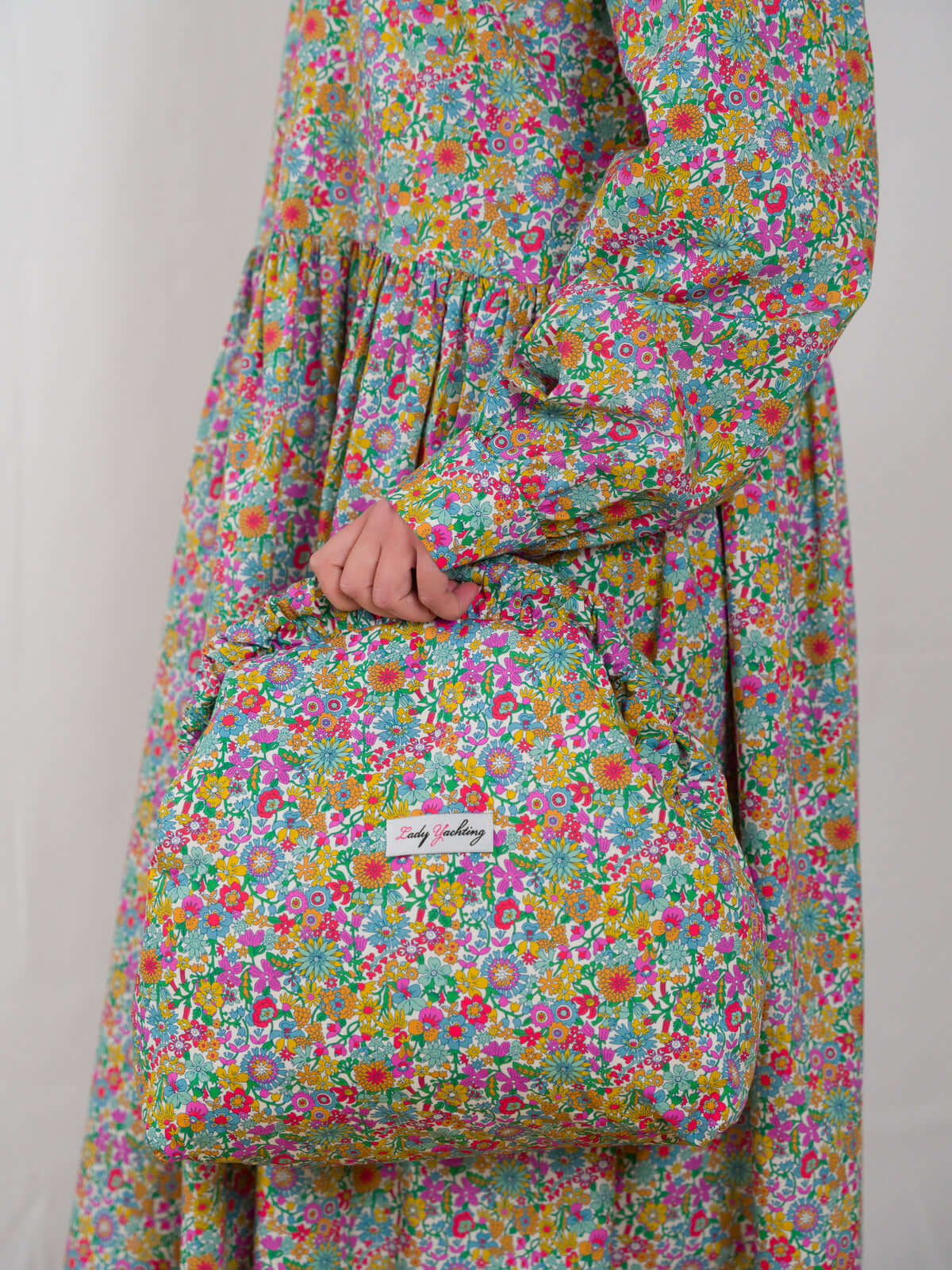 Sofia Dress in Blue Crepe de Chine