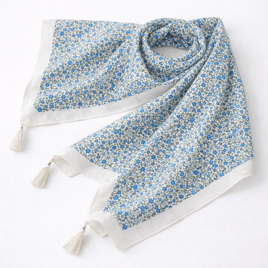 Scialle Floralia in Lino e Cotone Liberty|Floralia