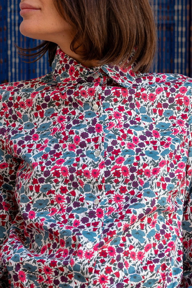 Camicia in Cotone Liberty - Bouquet inglesi  Floralia