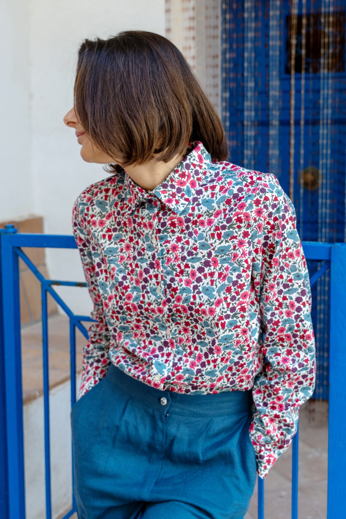 Camicia in Cotone Liberty - Bouquet inglesi  Floralia