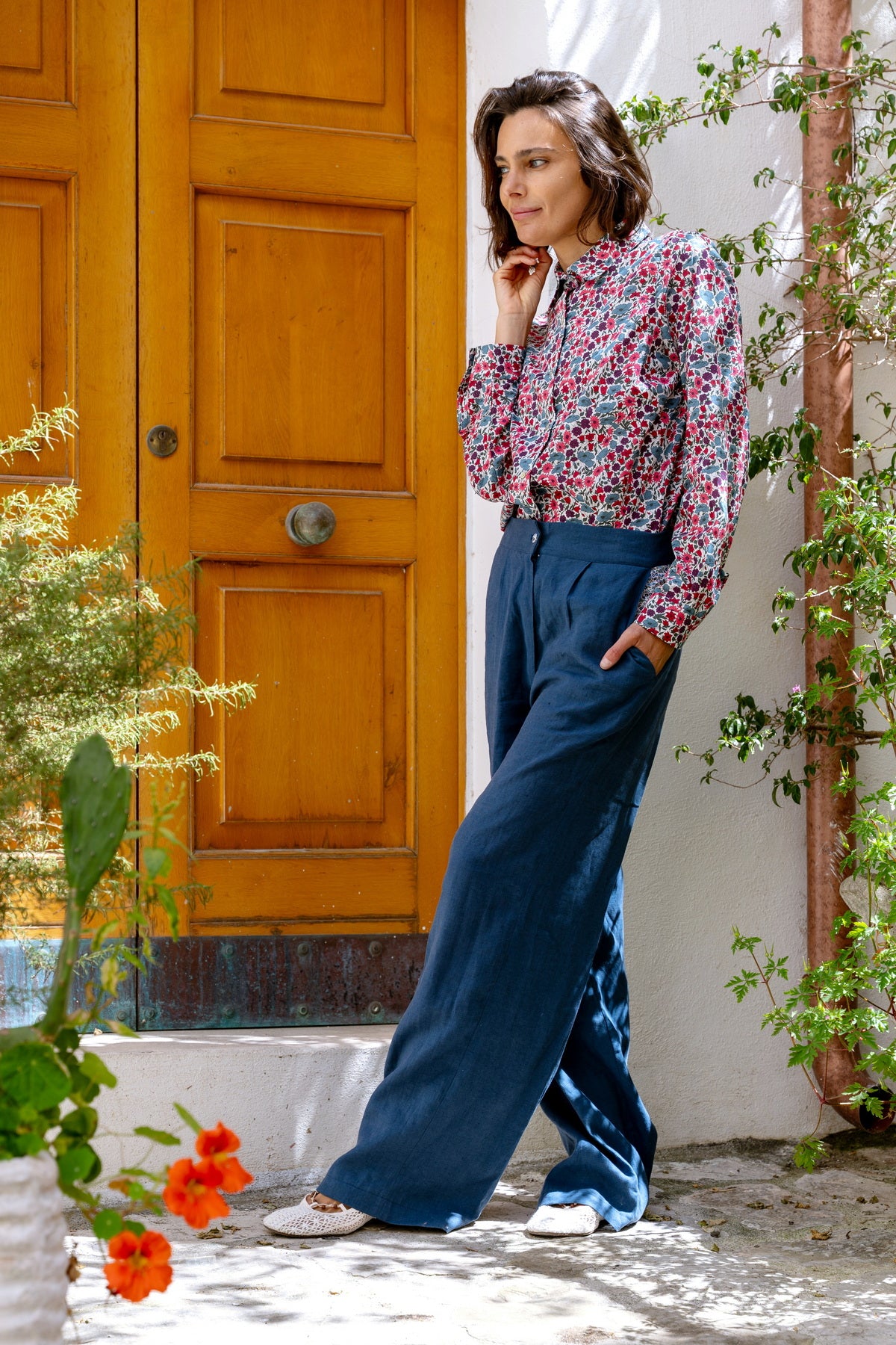 Camicia in Cotone Liberty - Bouquet inglesi  Floralia